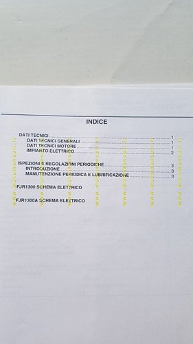 Yamaha FJR 1300-A 2003-4 Service Information manuale officina italiano originale