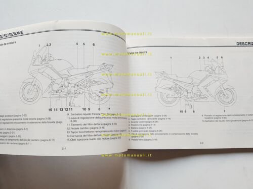 Yamaha FJR 1300 AS 2D2 2007 manuale uso manutenzione libretto …