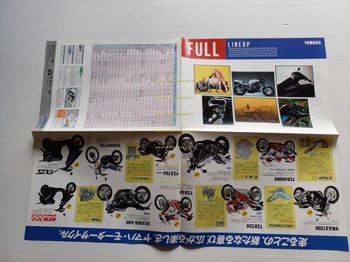 Yamaha Full Line up produzione moto 1990-91 depliant GIAPPONESE originale