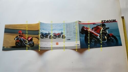 Yamaha FZ 400 N 1985 depliant Giapponese Moto ORIGINALE brochure