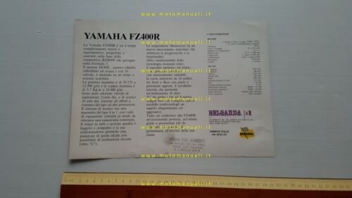 Yamaha FZ 400 R 1985 depliant originale ITALIANO