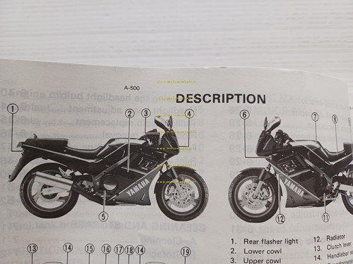 Yamaha FZ 750 - FZ 750 A 3KS 1989-90 manuale …