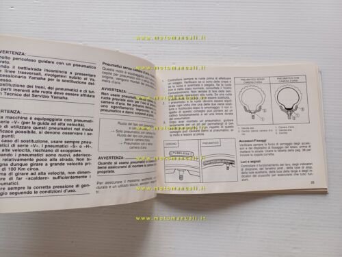 Yamaha FZ 750 1985 manuale uso manutenzione libretto ITALIANO originale