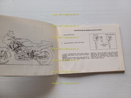 Yamaha FZ 750 1985 manuale uso manutenzione libretto ITALIANO originale