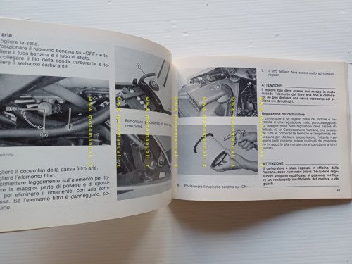 Yamaha FZ 750 1985 manuale uso manutenzione libretto ITALIANO originale