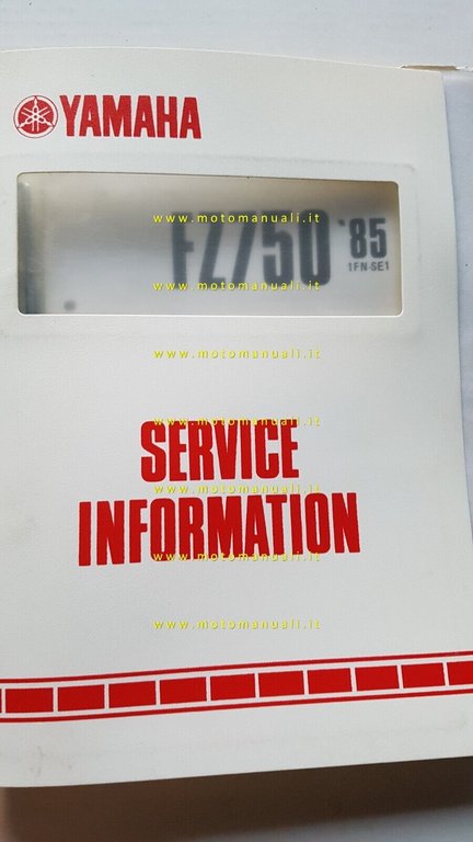 Yamaha FZ 750 1985 Service Information manuale officina INGLESE originale