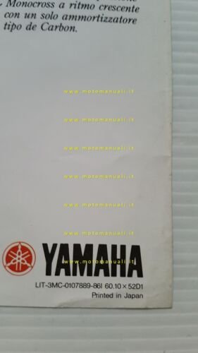 Yamaha FZ 750 1986 depliant originale ITALIANO