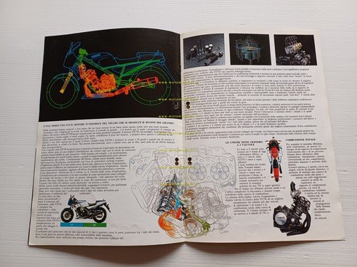 Yamaha FZ 750 1986 depliant originale moto ITALIANO brochure