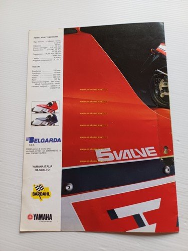 Yamaha FZ 750 1986 depliant originale moto ITALIANO brochure