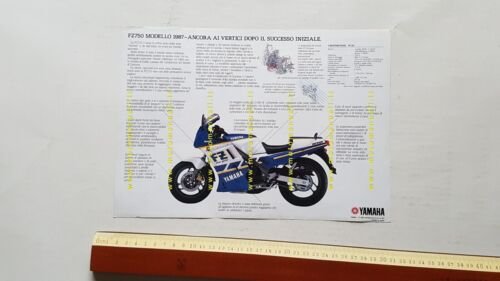 Yamaha FZ 750 1987 depliant originale moto ITALIANO brochure