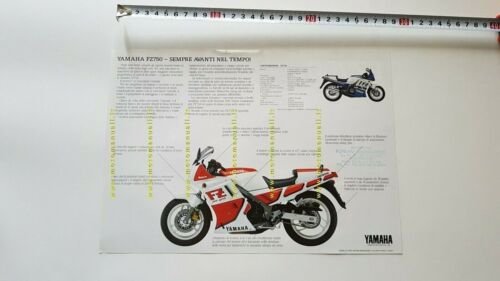 Yamaha FZ 750 1988 depliant moto originale italiano motorcycle brochure