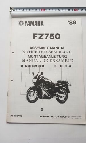 Yamaha FZ 750 1989 manuale assemblaggio officina originale no riparazione