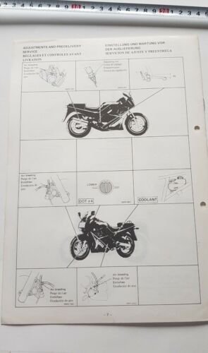 Yamaha FZ 750 1989 manuale assemblaggio officina originale no riparazione