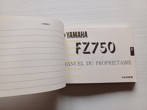 Yamaha FZ 750 1FN 1984-85 manuale uso manutenzione libretto istruzioni …