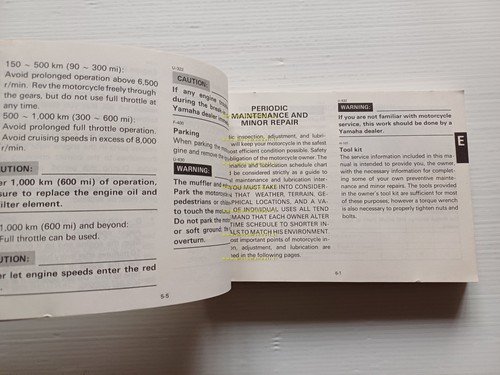 Yamaha FZ 750 1FN 1984-85 manuale uso manutenzione libretto istruzioni …