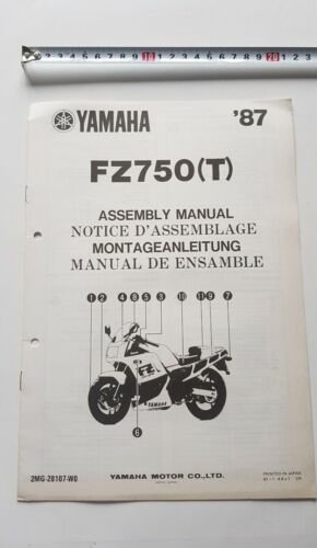 Yamaha FZ 750 (T) 1987 manuale assemblaggio officina originale no …