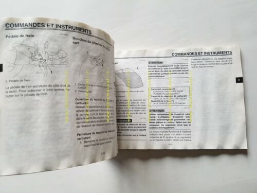 Yamaha FZ1S FAZER 3C3 2006 manuale uso manutenzione FRANCESE libretto …