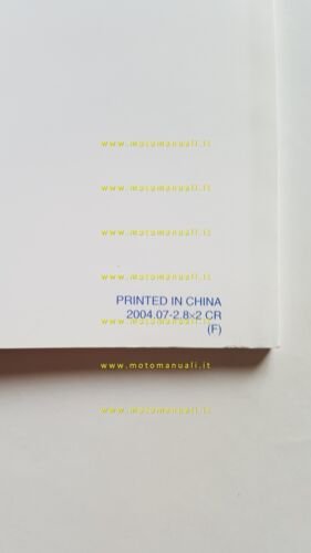 Yamaha FZ6-N 2004 manuale uso manutenzione FRANCESE originale