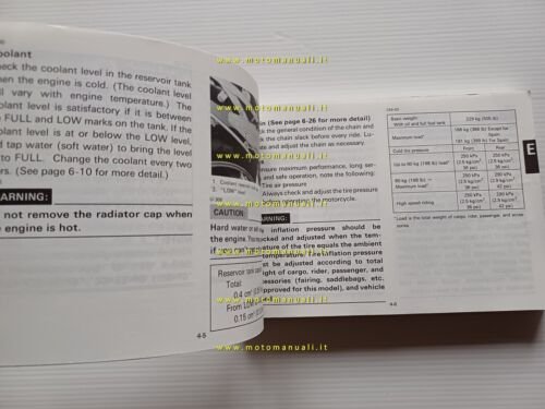 Yamaha FZR 1000-1000 T 2GH 1986-87 manuale uso manutenzione italiano …
