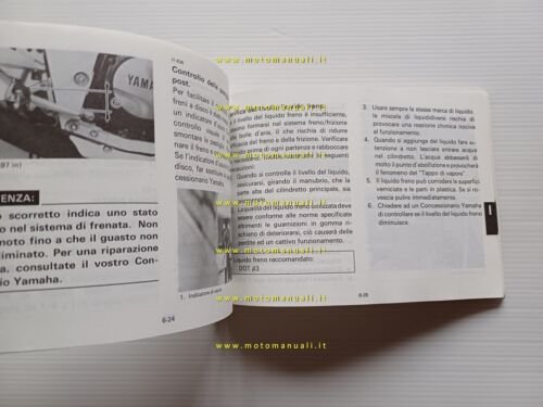 Yamaha FZR 1000-1000 T 2GH 1986-87 manuale uso manutenzione italiano …