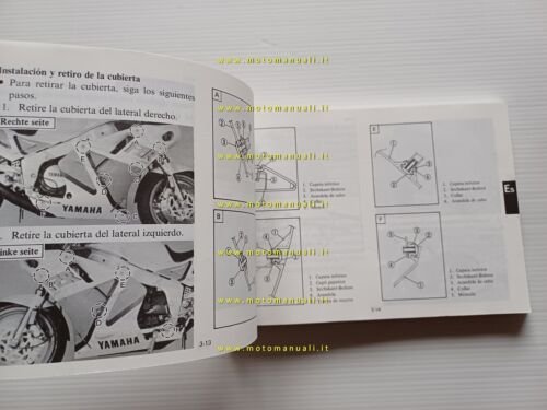 Yamaha FZR 1000-1000 T 2GH 1986-87 manuale uso manutenzione italiano …
