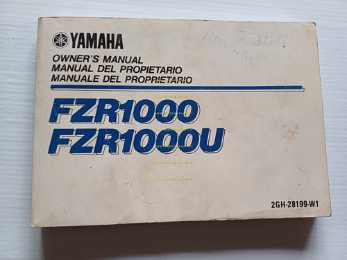 Yamaha FZR 1000-1000 U 2GH 1987-88 manuale uso manutenzione italiano …