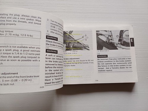 Yamaha FZR 1000-1000 U 2GH 1987-88 manuale uso manutenzione italiano …