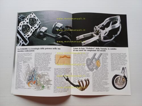 Yamaha FZR 1000 1987 depliant moto originale italiano motorcycle brochure