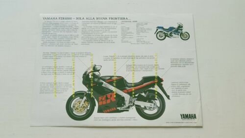 Yamaha FZR 1000 1988 depliant moto originale italiano motorcycle brochure