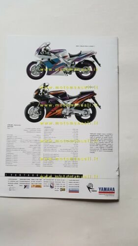 Yamaha FZR 1000 1994 depliant ITALIANO originale moto brochure