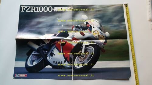 Yamaha FZR 1000 + modelli 1987 depliant originale moto FRANCESE …