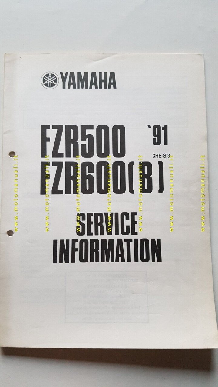 Yamaha FZR 500 600 1991 Service Information manuale officina ITALIANO …