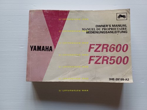 Yamaha FZR 600 - 500 3HE 1991 manuale uso manutenzione …