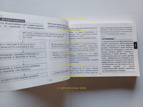 Yamaha FZR 600 - 500 3HE 1991 manuale uso manutenzione …