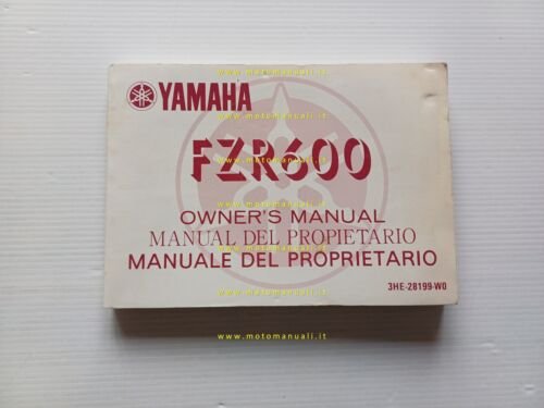 Yamaha FZR 600 3HE 1988-89 manuale uso manutenzione libretto originale …