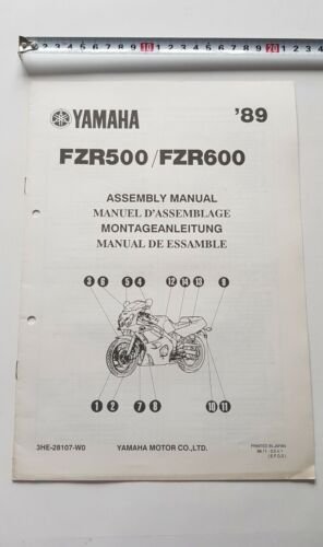 Yamaha FZR 600500 1989 manuale assemblaggio officina originale no riparazione