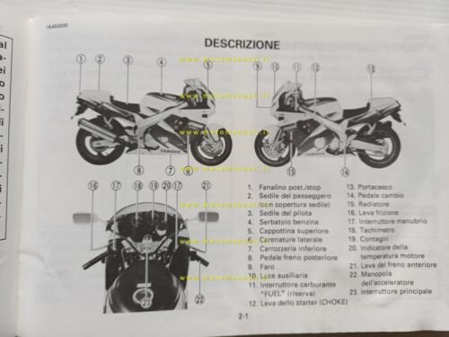 Yamaha FZR 600 R 1993-94 manuale uso manutenzione libretto originale …