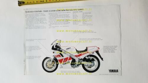 Yamaha FZR 750 R 1988 depliant originale moto ENGLISH brochure