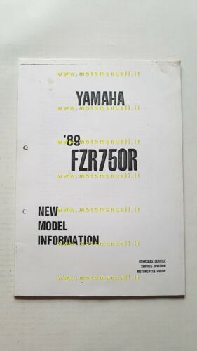 Yamaha FZR 750 R 1989 Model information manuale officina originale