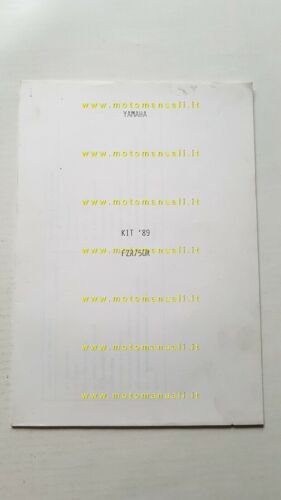 Yamaha FZR 750 R kit 1989 Model information manuale officina …