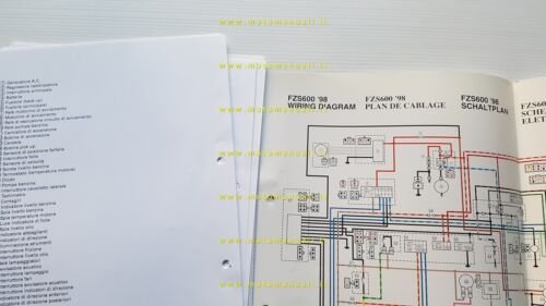 Yamaha FZS 600 1998 Service Information manuale officina italiano originale