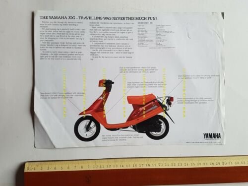 Yamaha JOG 50 scooter 1988 depliant originale INGLESE