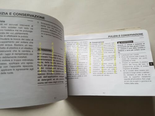 Yamaha Majesty 125 5DS 1998 manuale uso manutenzione ITALIANO libretto …