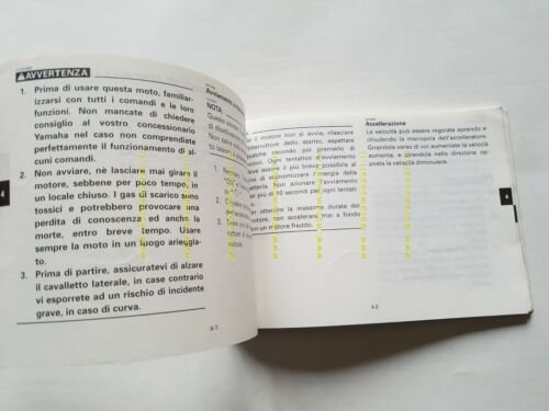 Yamaha Majesty 250 4UC 1995-6 manuale uso manutenzione ITALIANO originale