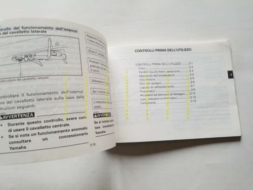 Yamaha Majesty 250 4UC 1995-6 manuale uso manutenzione ITALIANO originale