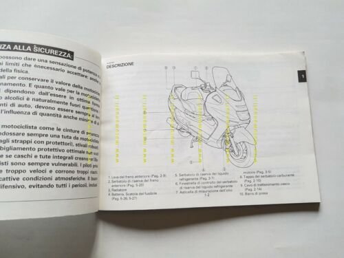 Yamaha Majesty 250 4UC 1995-6 manuale uso manutenzione ITALIANO originale