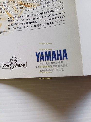 Yamaha Mint 50 1989 scooter depliant GIAPPONESE originale