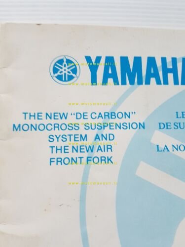Yamaha modelli 1977 sospensioni - monocross De Carbon manuale officina …