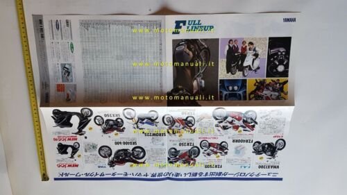 Yamaha modelli 1990 poster depliant giapponese ORIGINALE brochure Japanese text