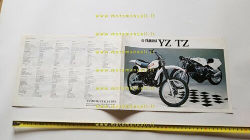 Yamaha modelli competizione TZ-YZ 1980 depliant ITALIANO moto originale brochure